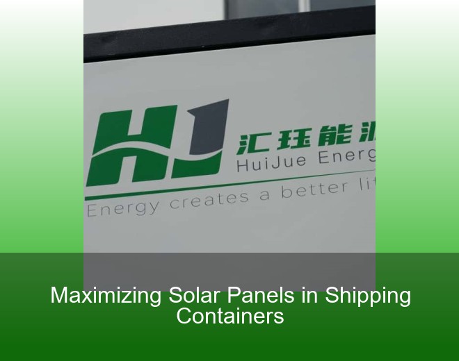Maximizing Solar Panels in Shipping Containers